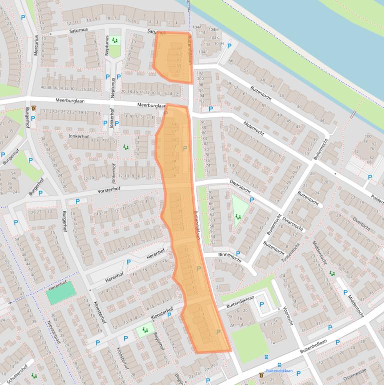 Kaart van postcodegebied 2353SC.