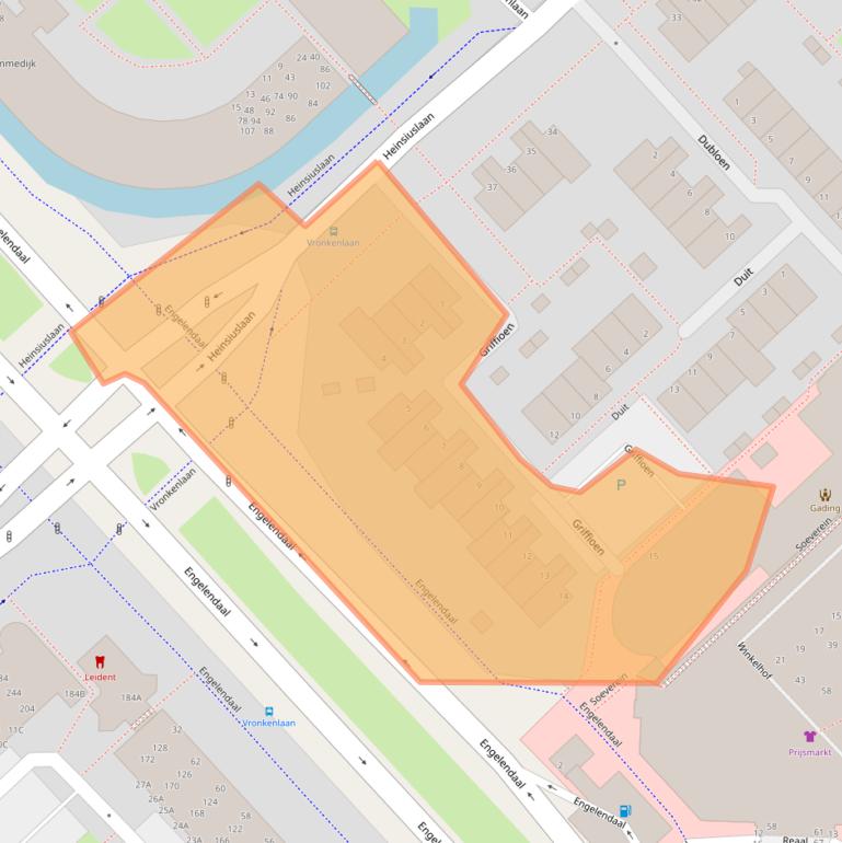 Kaart van postcodegebied 2353SH.