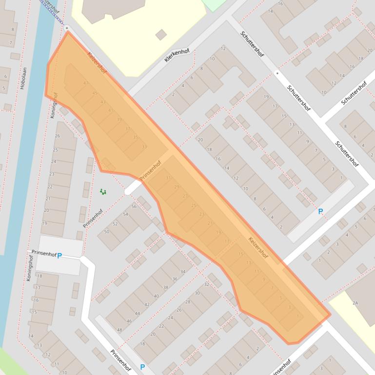 Kaart van postcodegebied 2353ST.