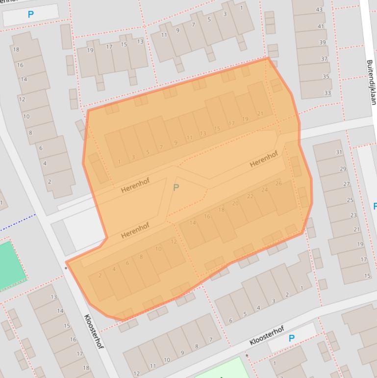 Kaart van postcodegebied 2353SZ.