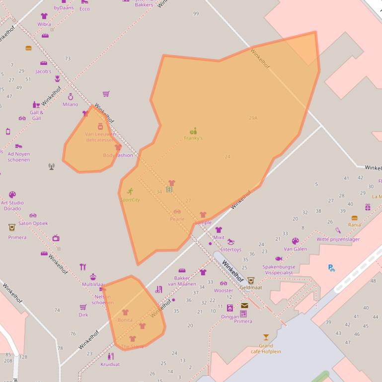 Kaart van postcodegebied 2353TS.