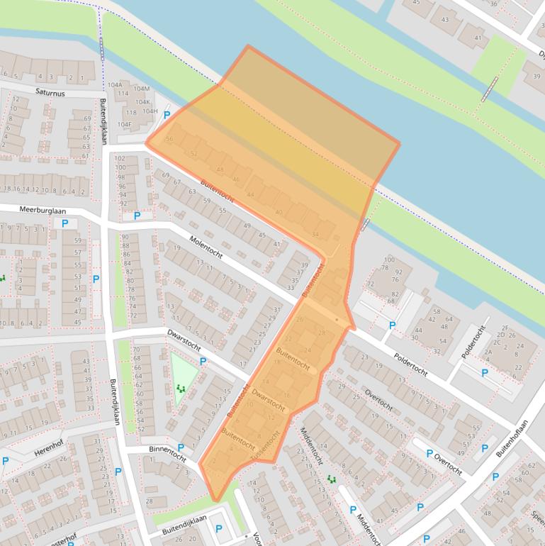 Kaart van postcodegebied 2353VL.