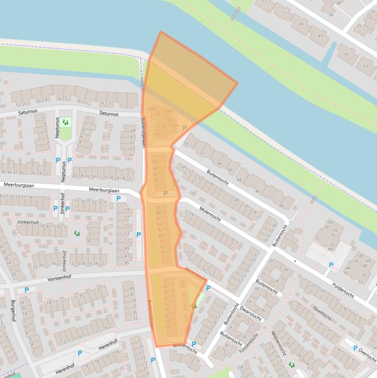 Kaart van postcodegebied 2353VR.