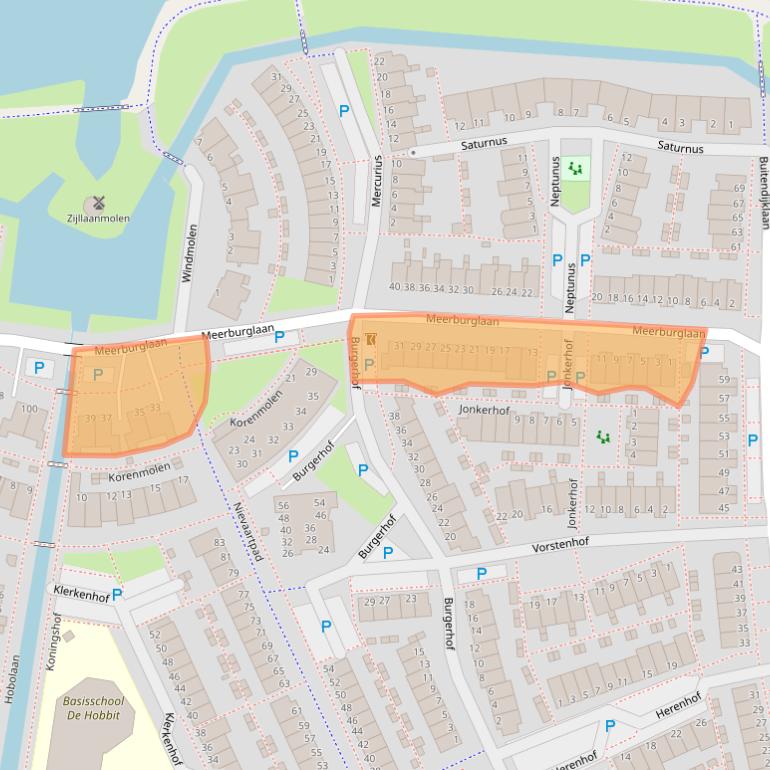 Kaart van postcodegebied 2353VS.