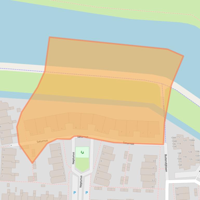 Kaart van postcodegebied 2353WK.