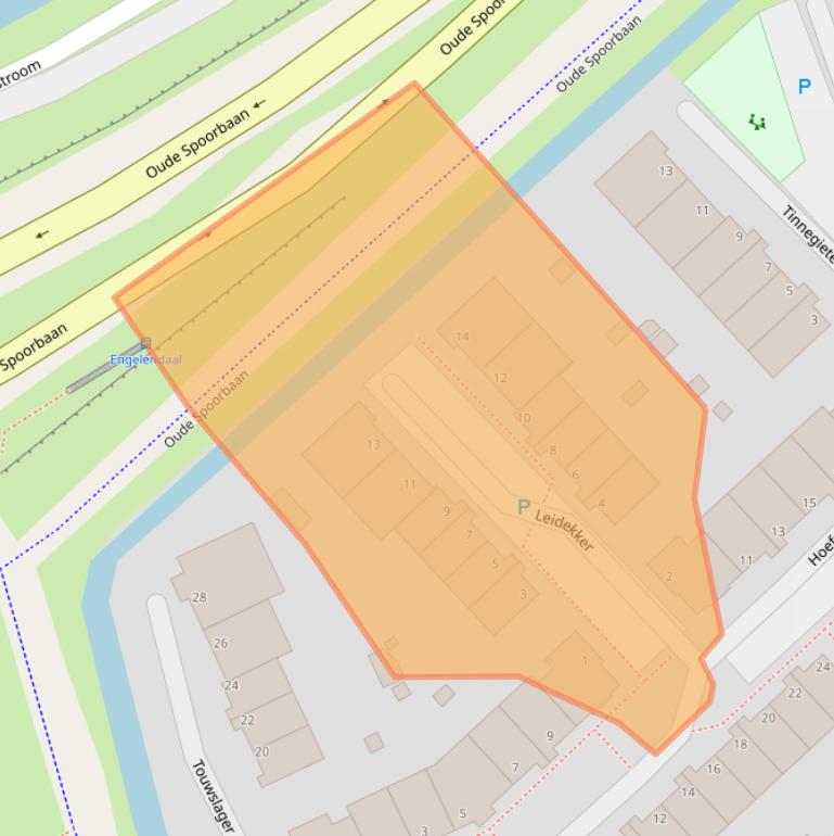 Kaart van postcodegebied 2353XA.
