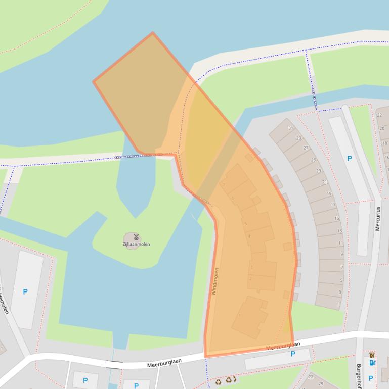 Kaart van postcodegebied 2353XH.