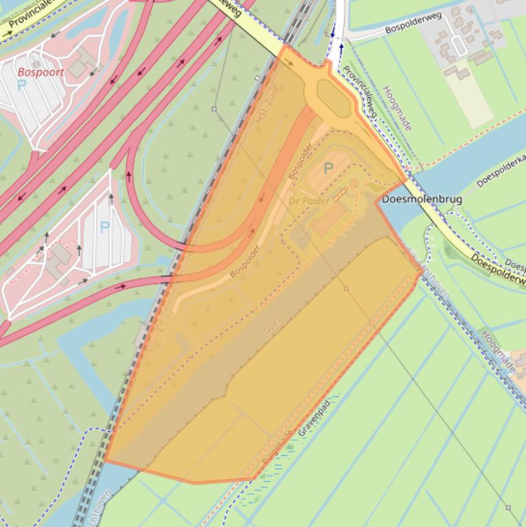 Kaart van postcodegebied 2353XZ.
