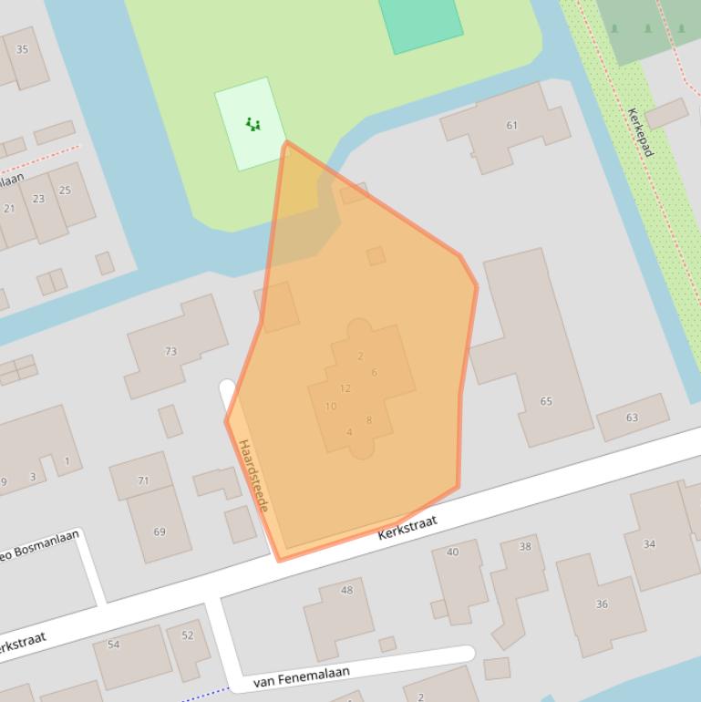 Kaart van postcodegebied 2355AD.