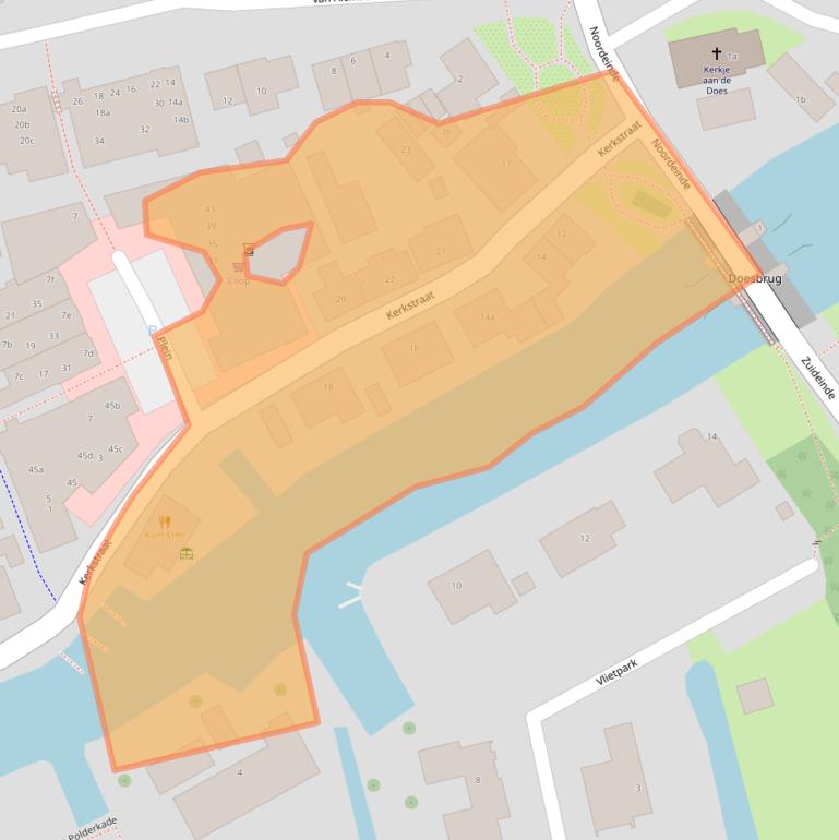 Kaart van postcodegebied 2355AE.