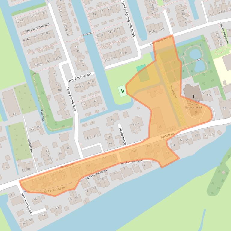 Kaart van postcodegebied 2355AH.