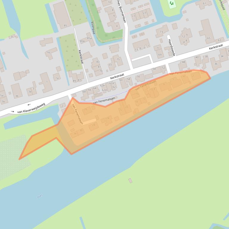 Kaart van postcodegebied 2355AK.