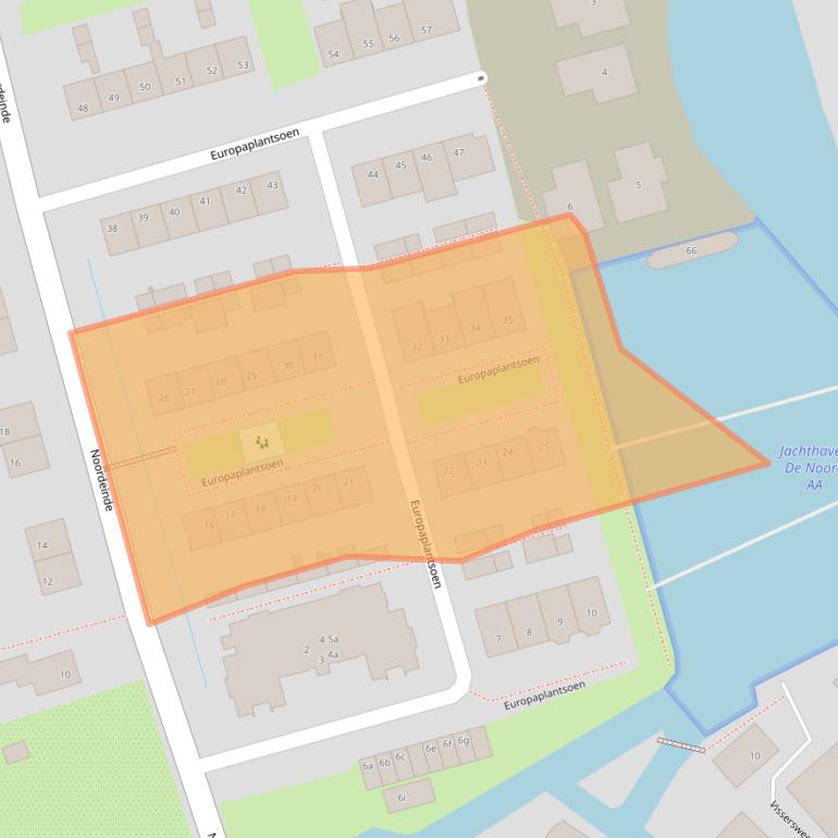 Kaart van postcodegebied 2355AR.