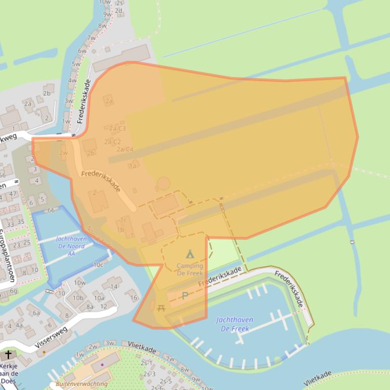 Kaart van postcodegebied 2355AW.