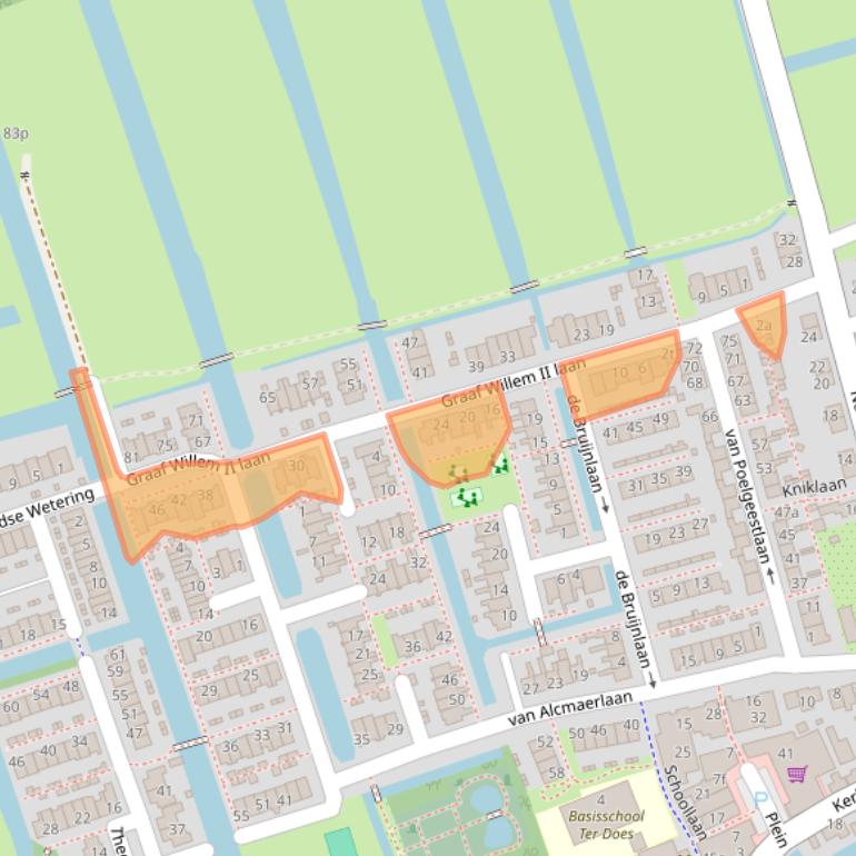 Kaart van postcodegebied 2355BH.