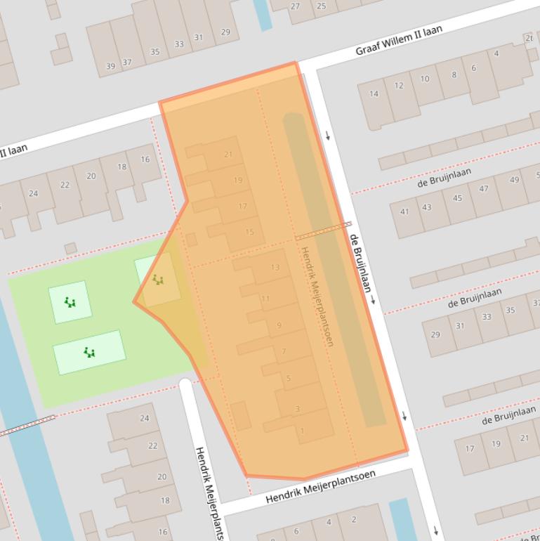 Kaart van postcodegebied 2355BM.