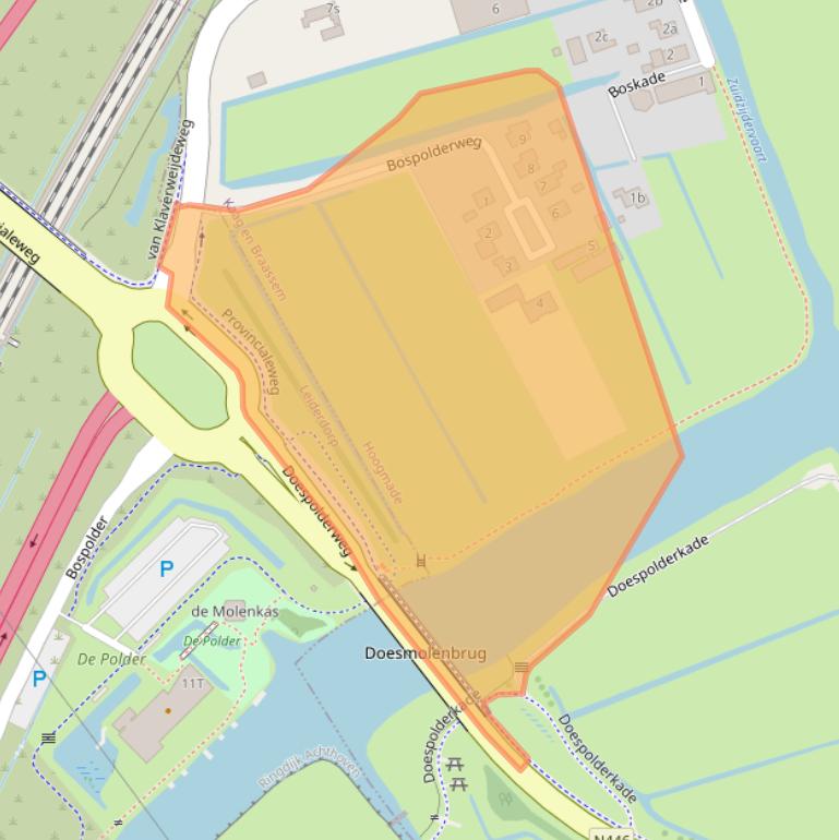 Kaart van postcodegebied 2355CG.