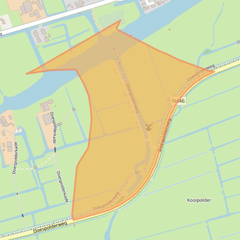 Kaart van postcodegebied 2355CP.