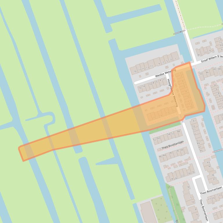 Kaart van postcodegebied 2355DC.