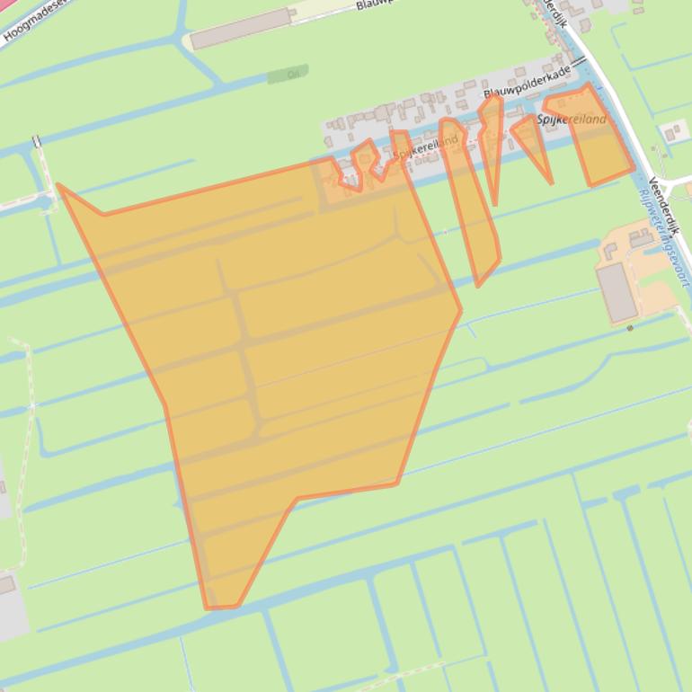 Kaart van postcodegebied 2355RC.