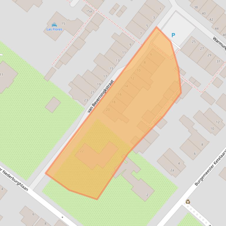 Kaart van postcodegebied 2361AH.