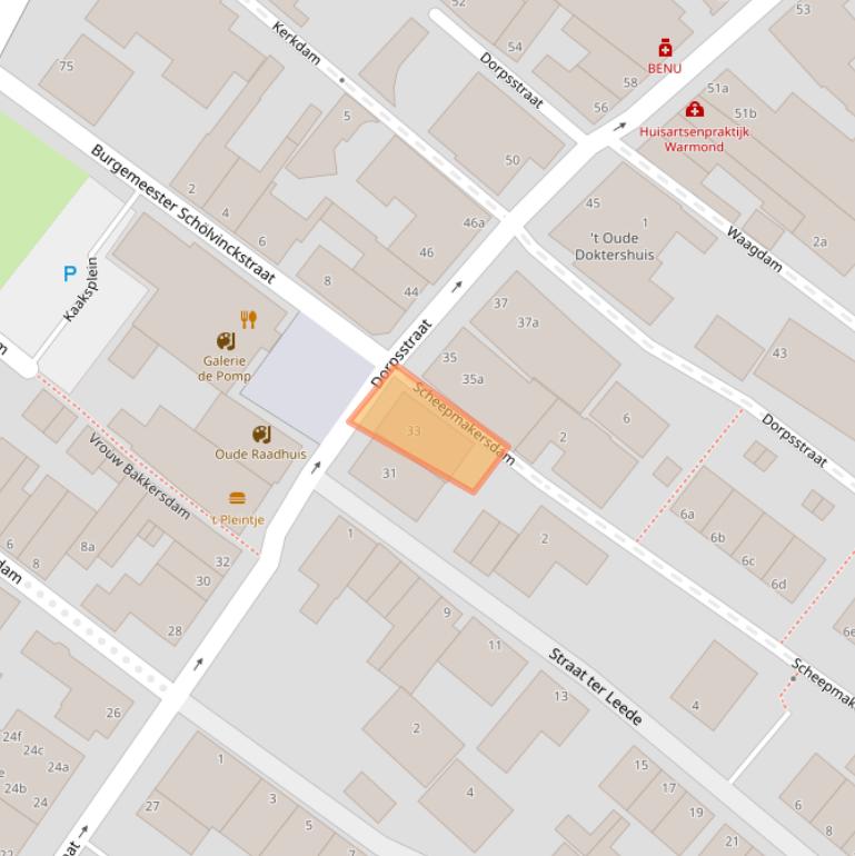 Kaart van postcodegebied 2361AN.