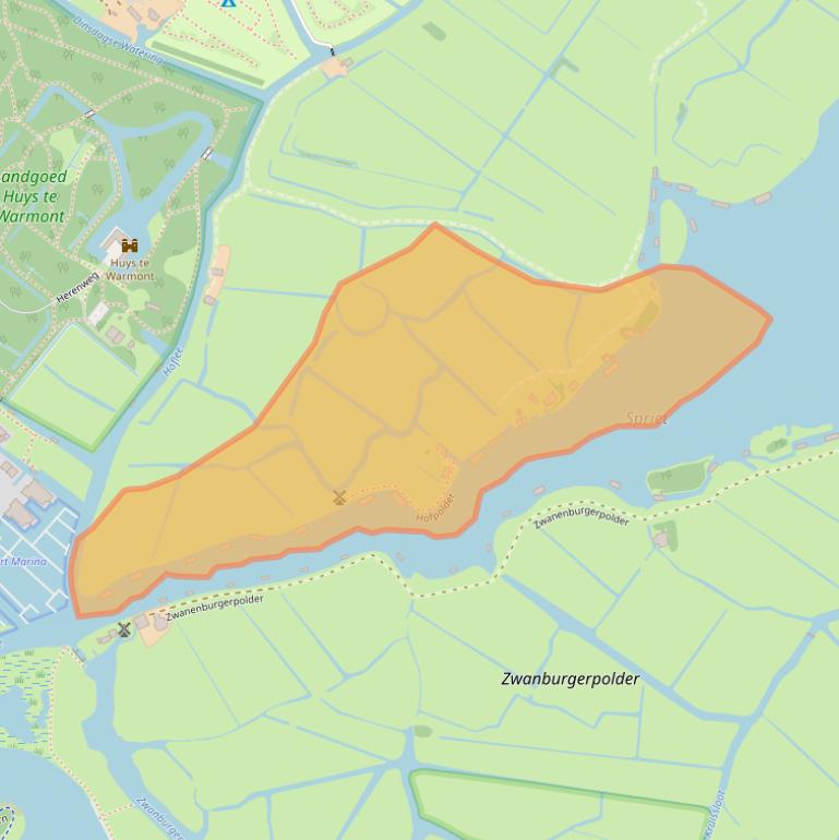 Kaart van postcodegebied 2361AZ.