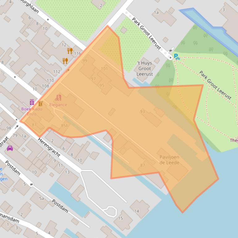 Kaart van postcodegebied 2361BA.