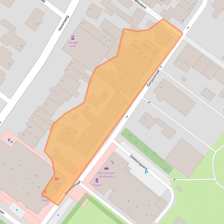 Kaart van postcodegebied 2361BB.