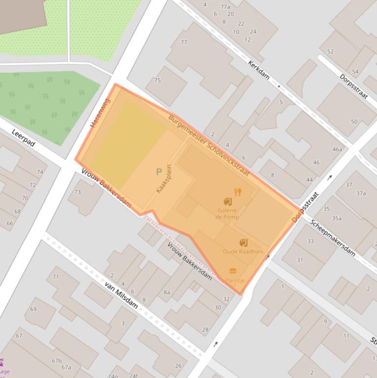 Kaart van postcodegebied 2361BE.