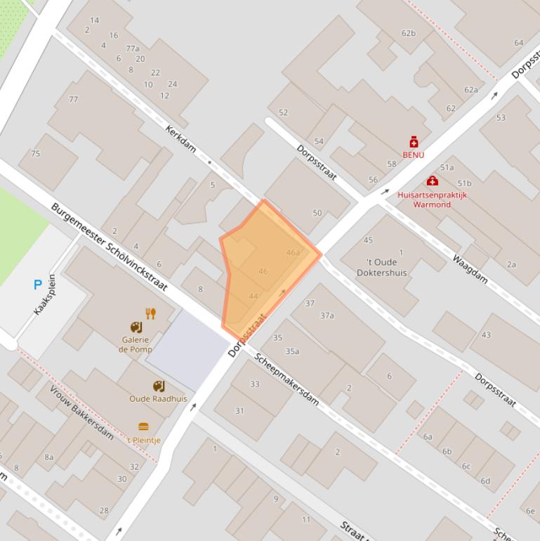 Kaart van postcodegebied 2361BG.