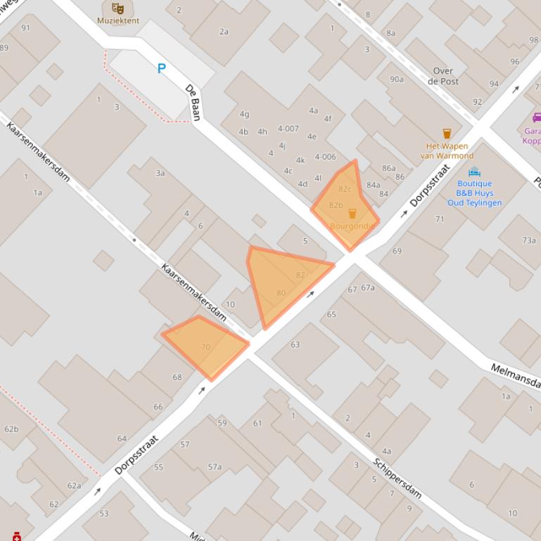 Kaart van postcodegebied 2361BJ.