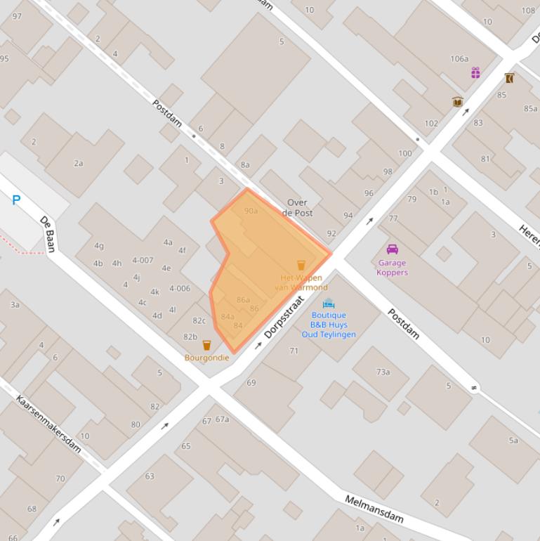 Kaart van postcodegebied 2361BK.