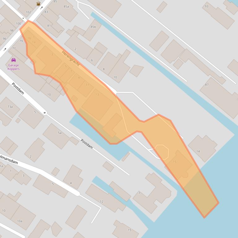 Kaart van postcodegebied 2361BR.