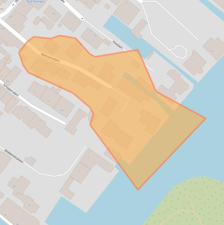 Kaart van postcodegebied 2361BX.