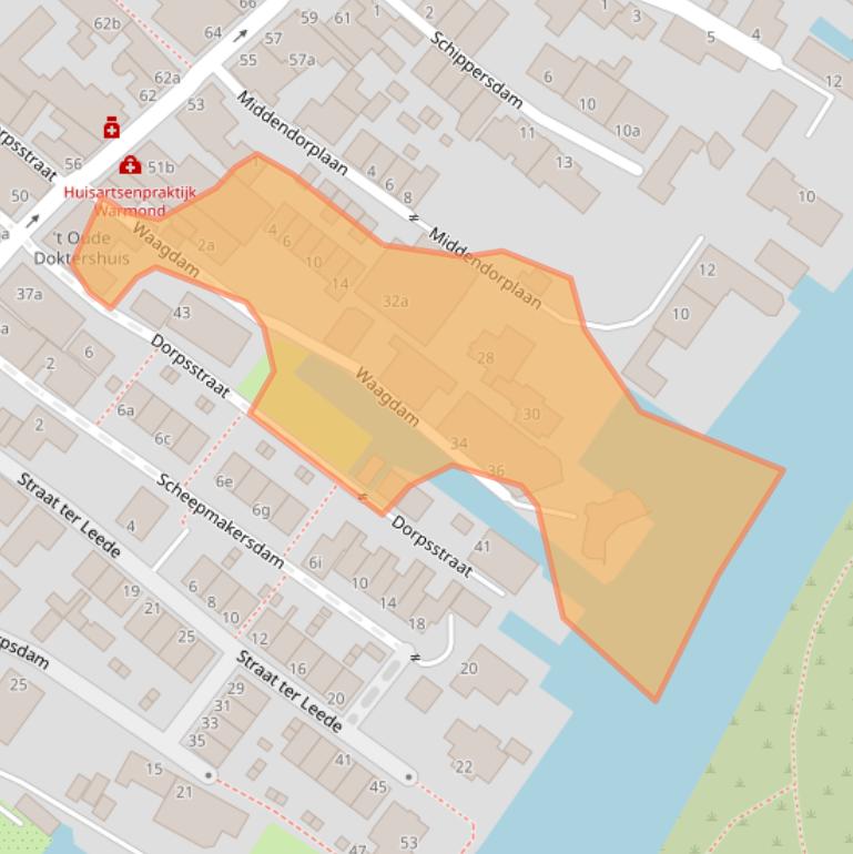 Kaart van postcodegebied 2361CC.