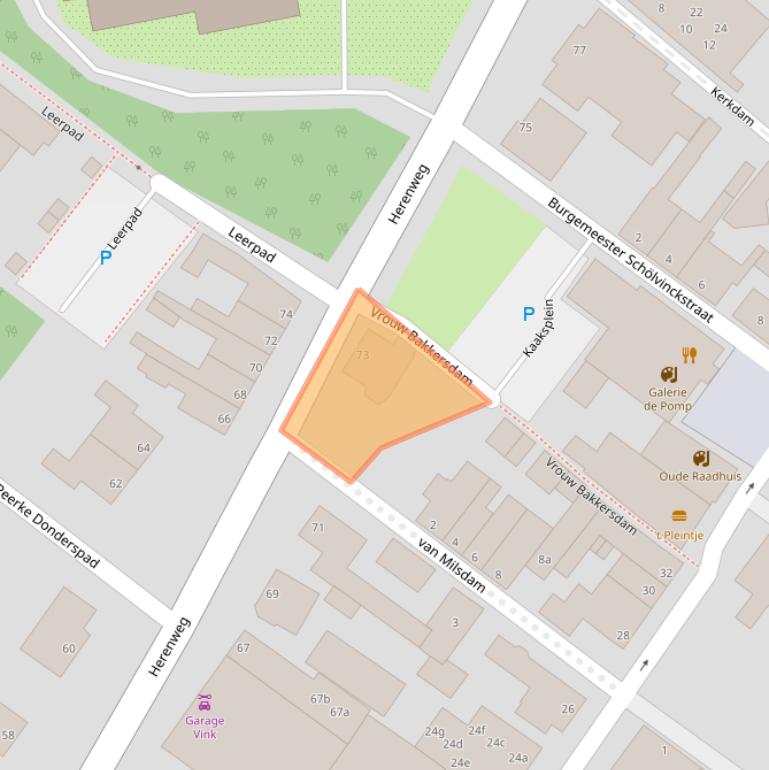 Kaart van postcodegebied 2361EH.