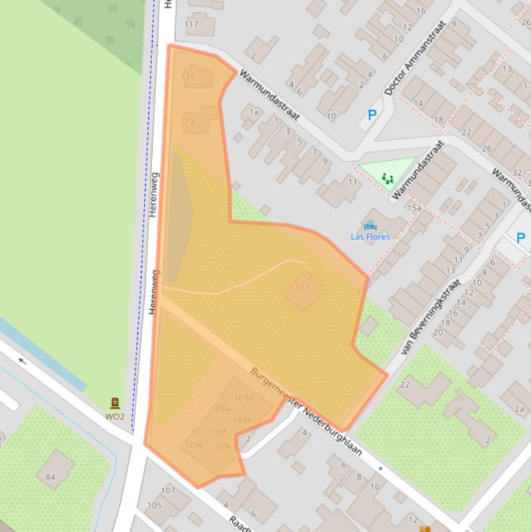 Kaart van postcodegebied 2361EN.