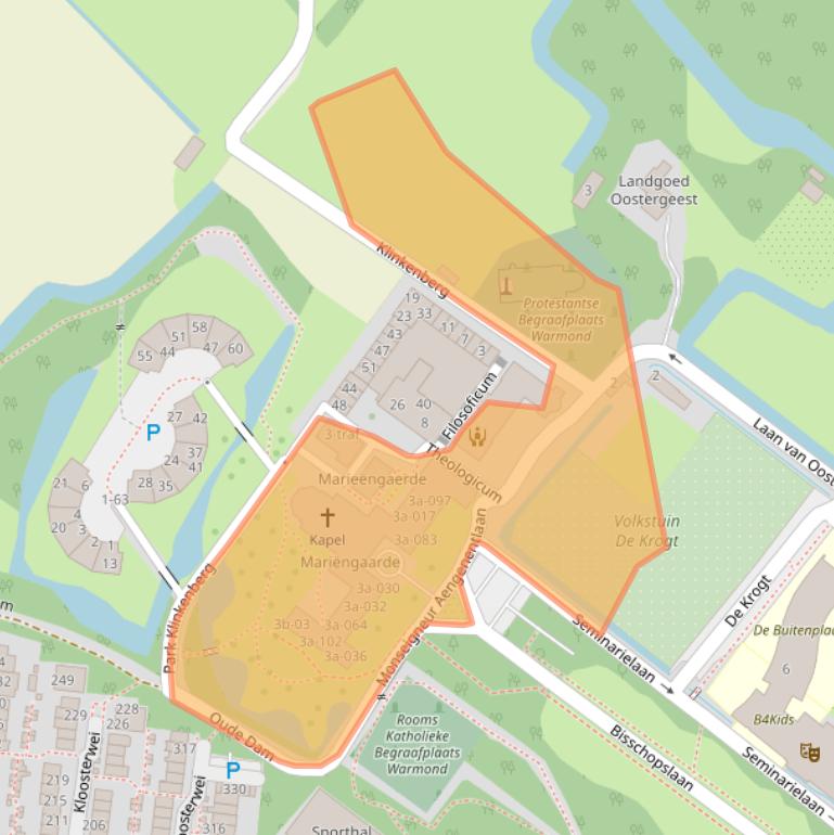 Kaart van postcodegebied 2361GB.