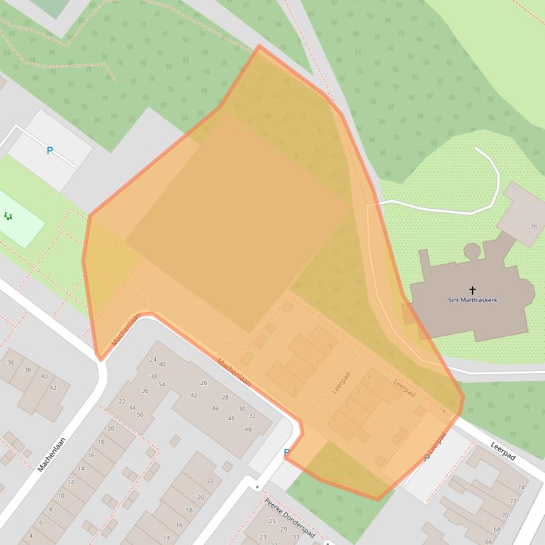 Kaart van postcodegebied 2361GM.