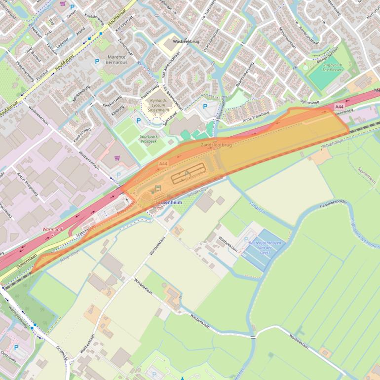 Kaart van postcodegebied 2361HH.