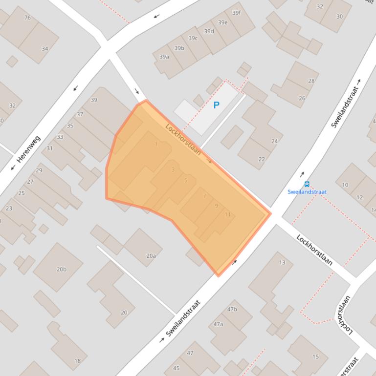 Kaart van postcodegebied 2361JH.