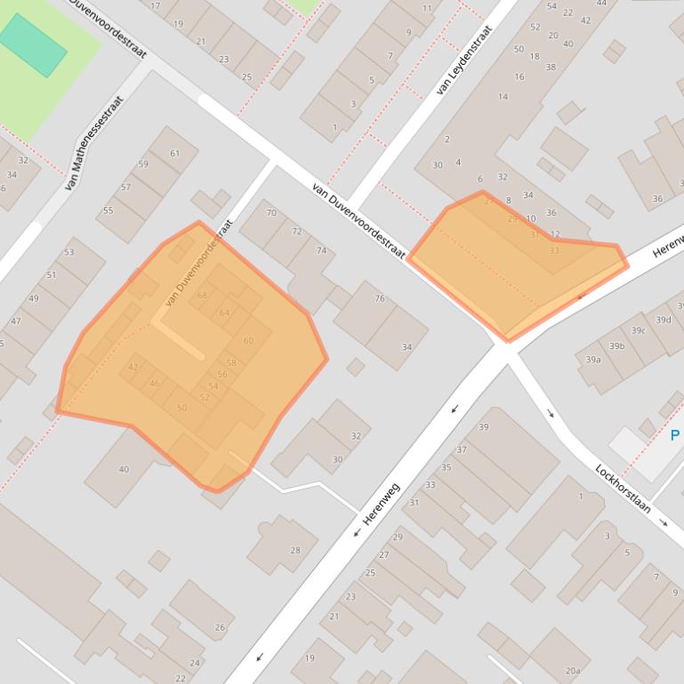 Kaart van postcodegebied 2361JS.