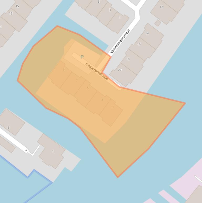 Kaart van postcodegebied 2361KD.