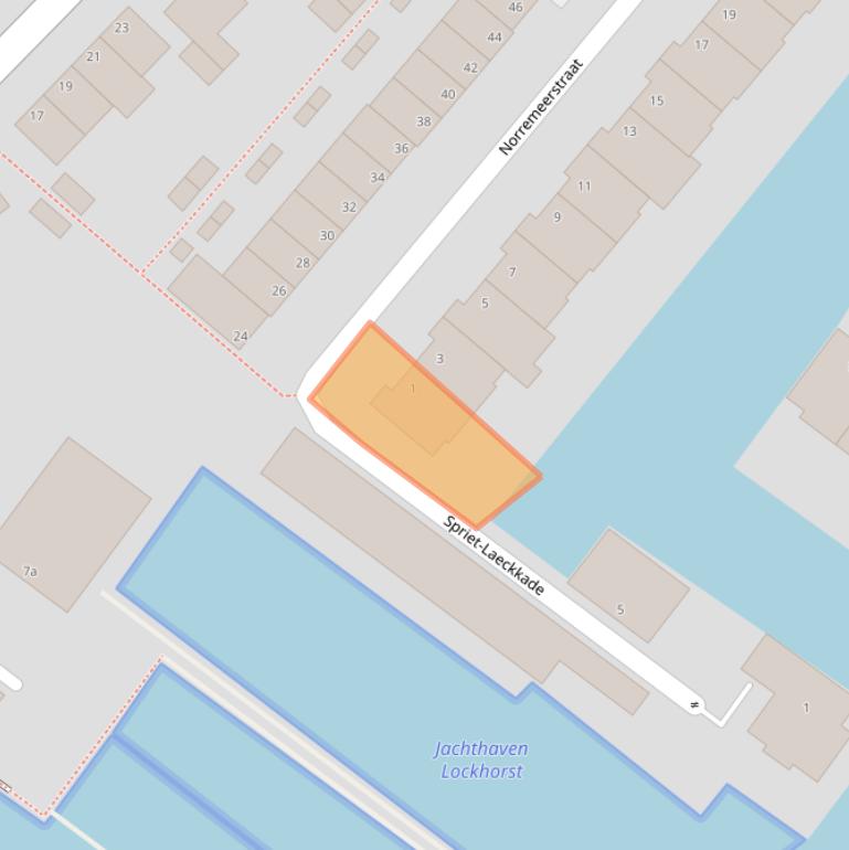 Kaart van postcodegebied 2361KK.