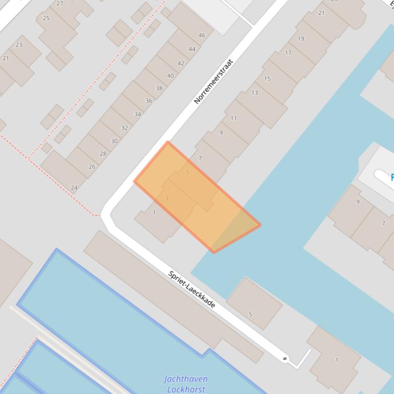 Kaart van postcodegebied 2361KL.