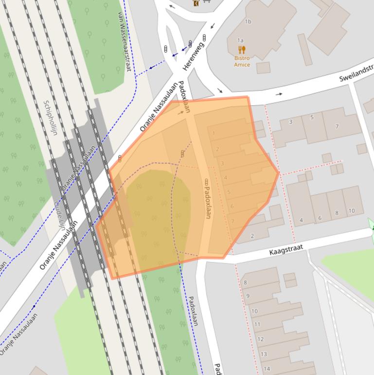 Kaart van postcodegebied 2361KS.