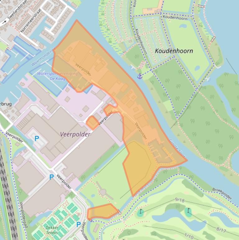 Kaart van postcodegebied 2361KZ.