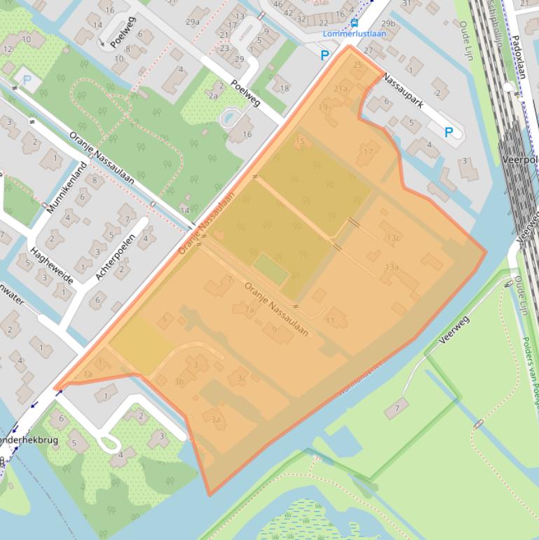 Kaart van postcodegebied 2361LA.