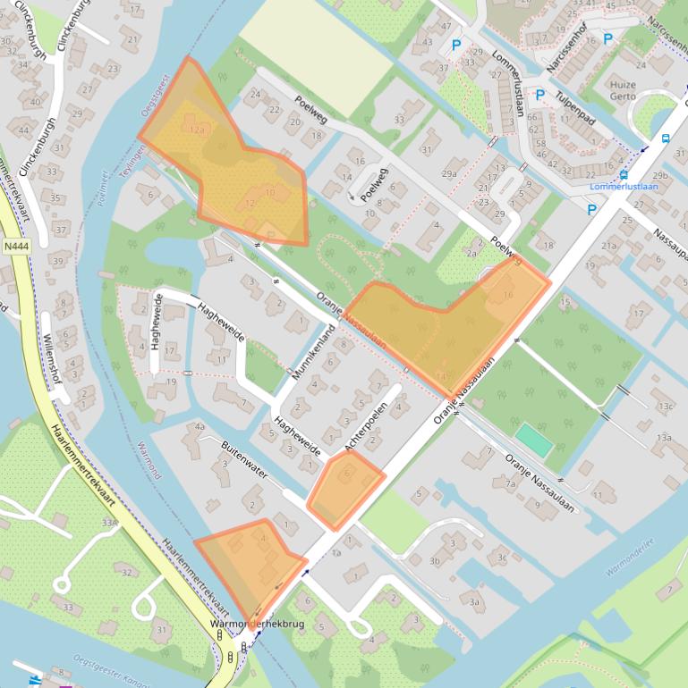 Kaart van postcodegebied 2361LC.